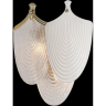 Бра ODEON LIGHT PORCELA HALL ODL24 517 G9 3*40W металл фарфор стекло, золото белый прозрачный 5051/3W